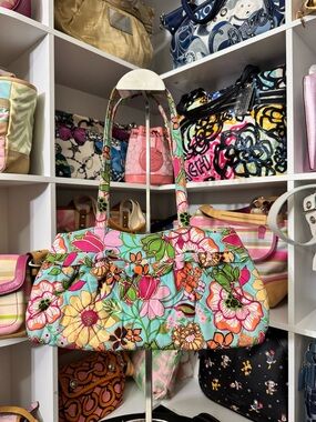 Vera Bradley Tropical Floral Quilted Shoulder Bag